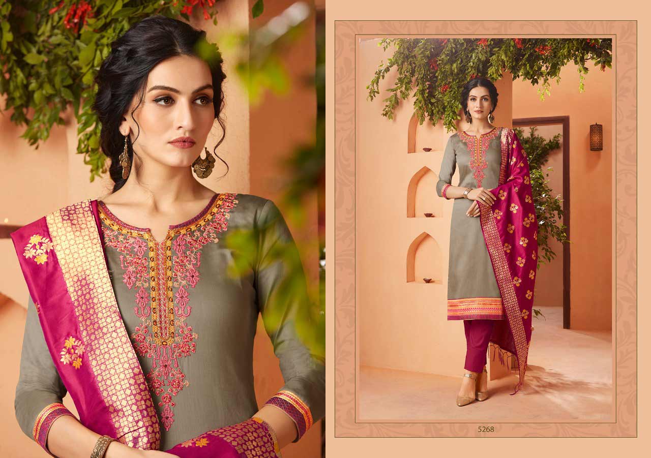 Virasat Vol-4 Kessi Fabrics Design Silk Dress Materials Virasat Vol-4 Kessi Fabrics Design Silk Dress Materials